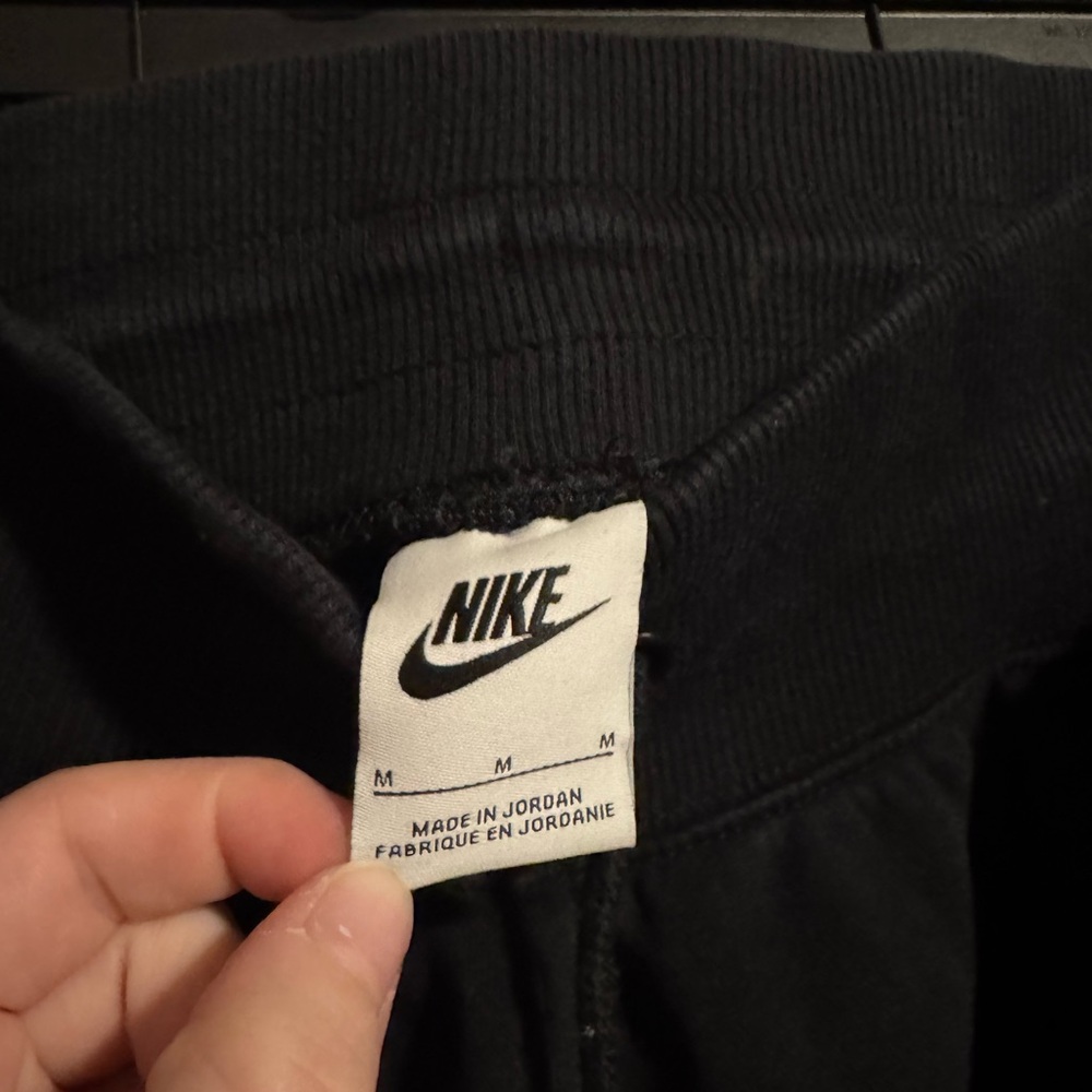 Nike Women Black Sweatpants (Oversized) with White Logo - Picture 2 of 3